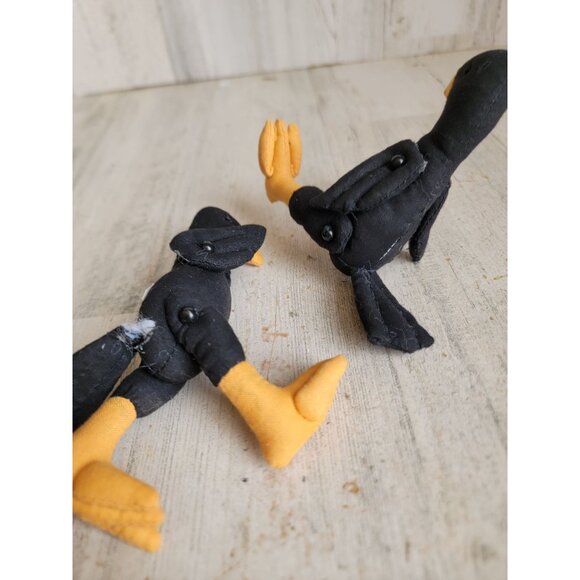 Vintage plush black crow Halloween set home decor - Picture 4 of 7